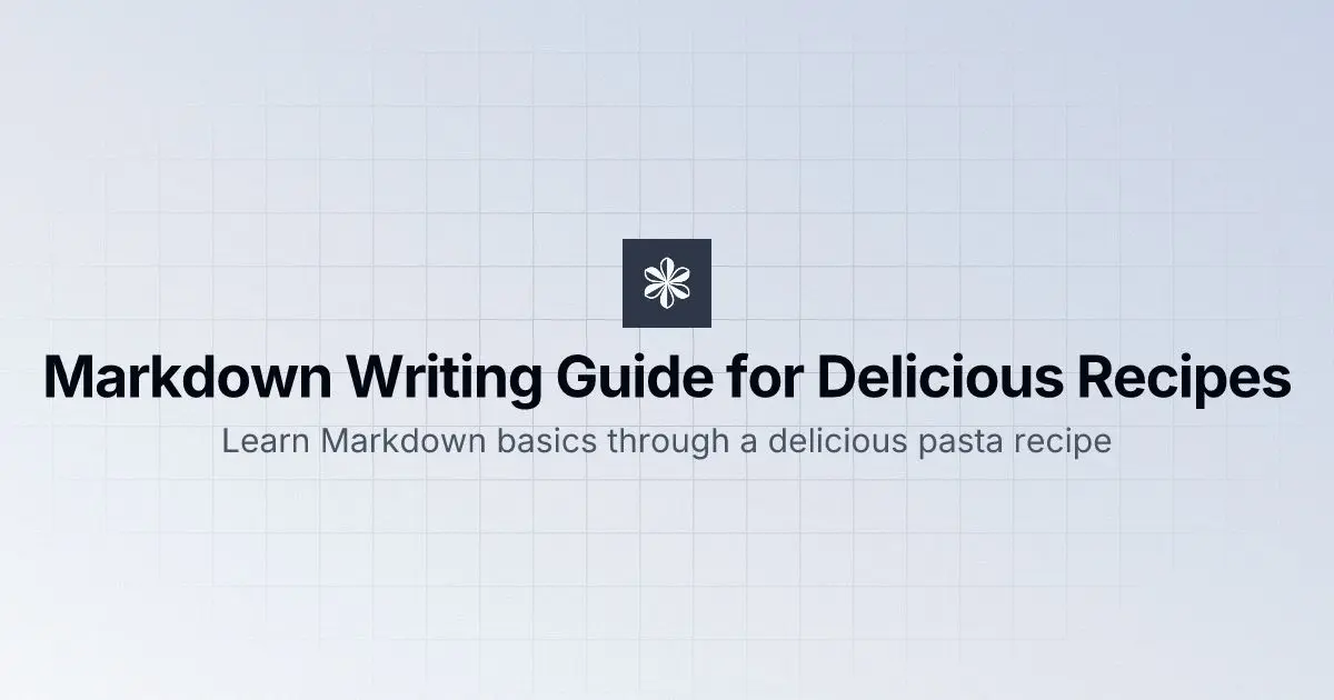 Markdown 美食食谱写作指南